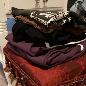 Stylish Clothing Bundle in Black, Brown, and Purple